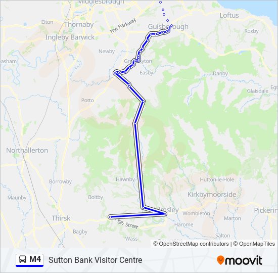 m4 Route: Schedules, Stops & Maps - Sutton Bank Visitor Centre (Updated)