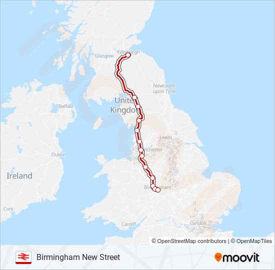 avanti west coast Route: Schedules, Stops & Maps - Birmingham New ...