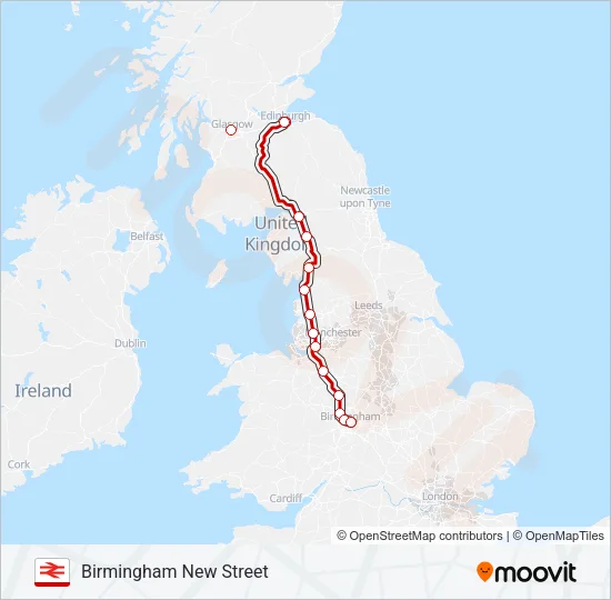 AVANTI WEST COAST Bus Line Map