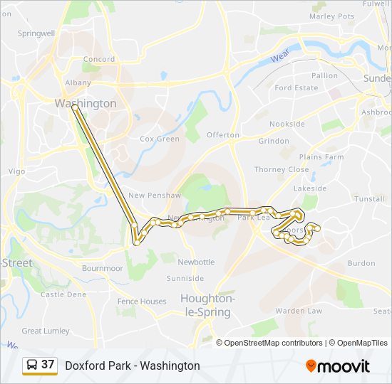 37 Bus Line Map