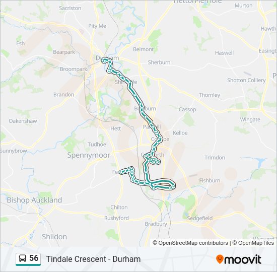 56 bus Line Map