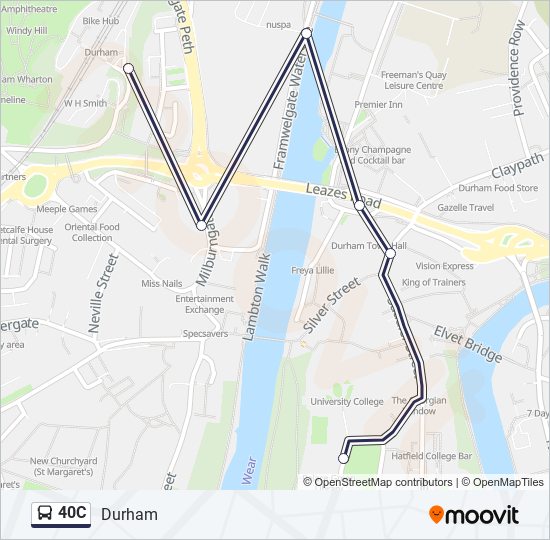 40C bus Line Map