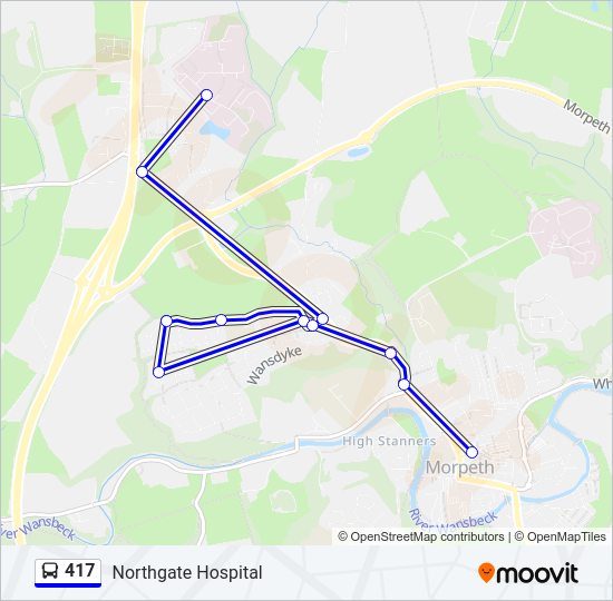 417 Bus Line Map