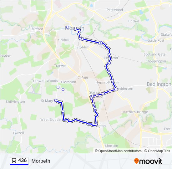 436 Bus Line Map