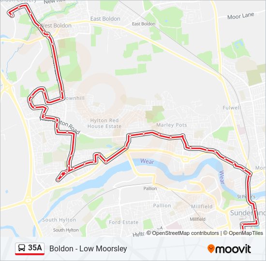 35A Bus Line Map