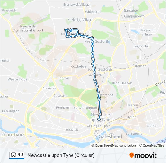 49 Bus Line Map