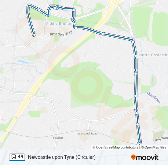 49 Bus Line Map