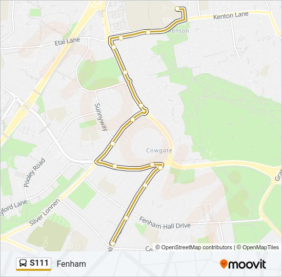 S111 Bus Line Map