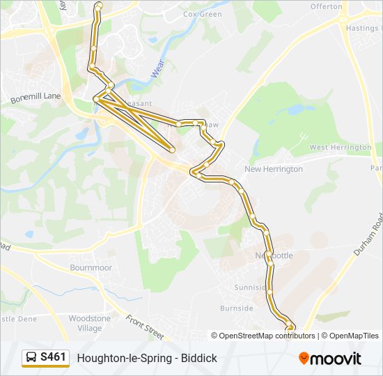 S461 Bus Line Map