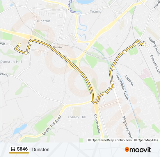 S846 Bus Line Map