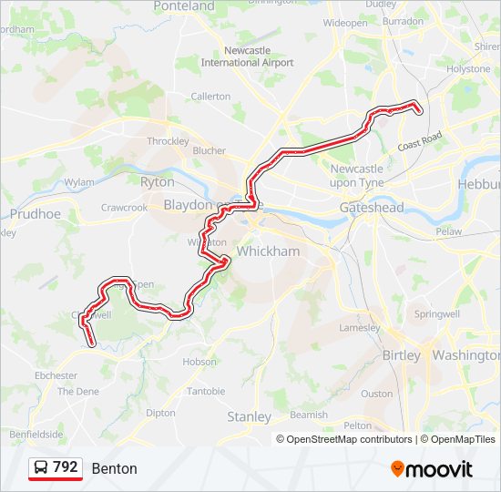 792 Bus Line Map