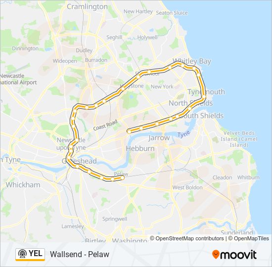 YEL Underground Line Map