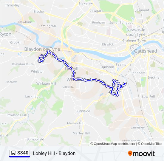 S840 Bus Line Map