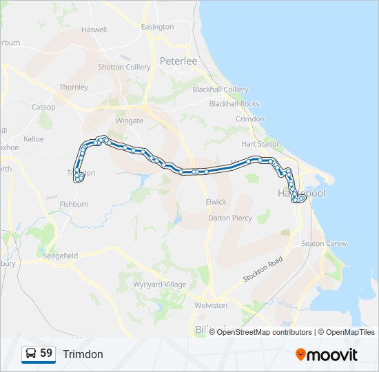 59 Route: Schedules, Stops & Maps - Trimdon (Updated)