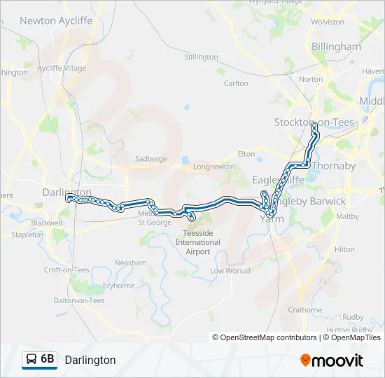 6B Bus Line Map