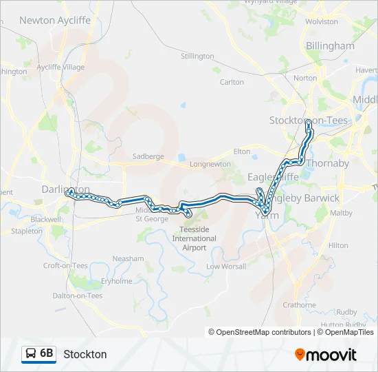 6B Bus Line Map