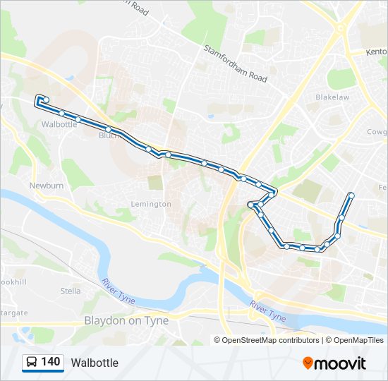 140 Bus Line Map