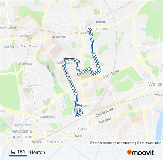 151 Bus Line Map