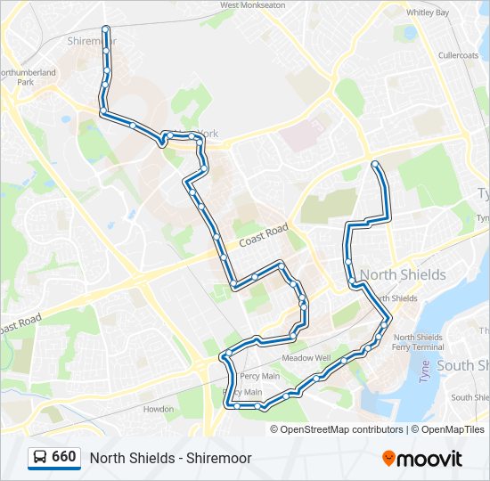 660 Bus Line Map