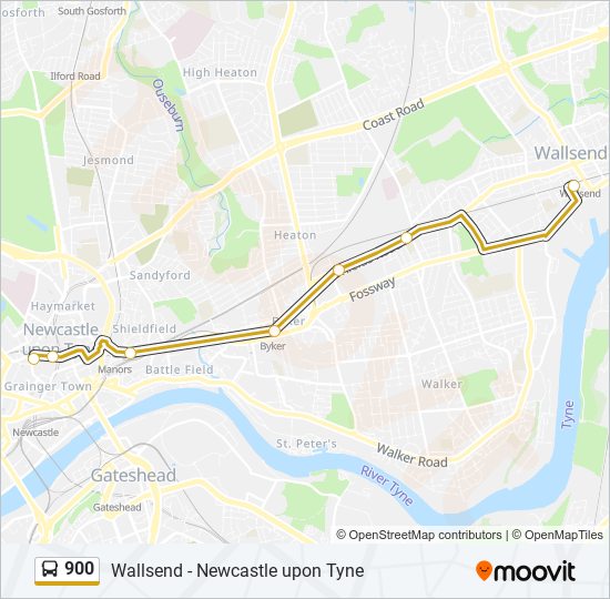 900 Bus Line Map