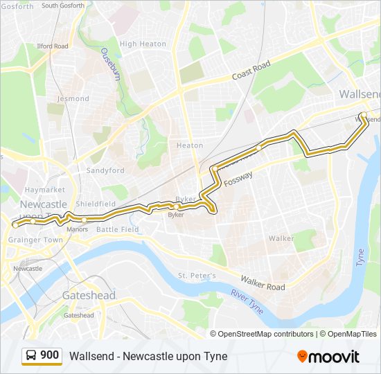 900 Bus Line Map