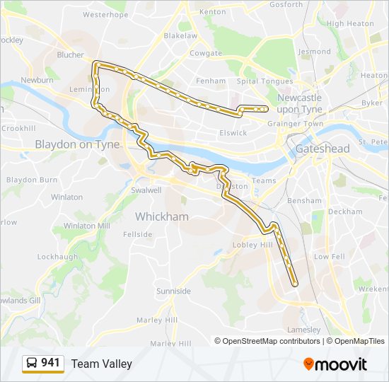 941 Bus Line Map