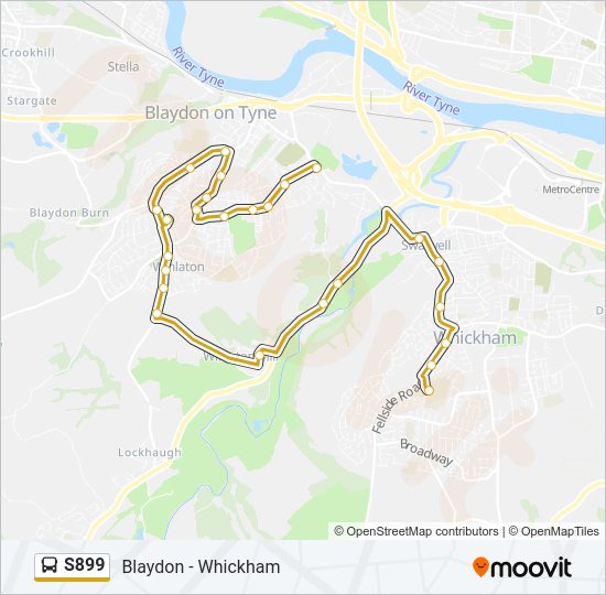 S899 Bus Line Map