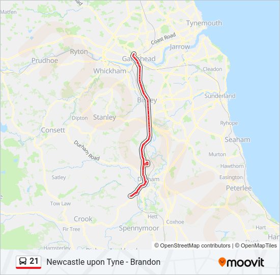 21 Bus Line Map