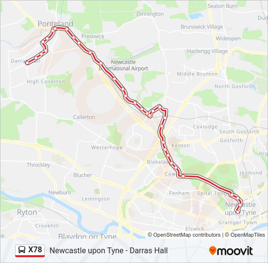 X78 Bus Line Map