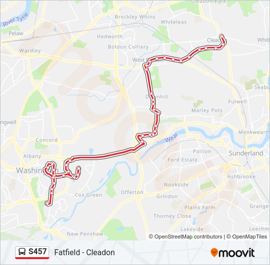 S457 Bus Line Map