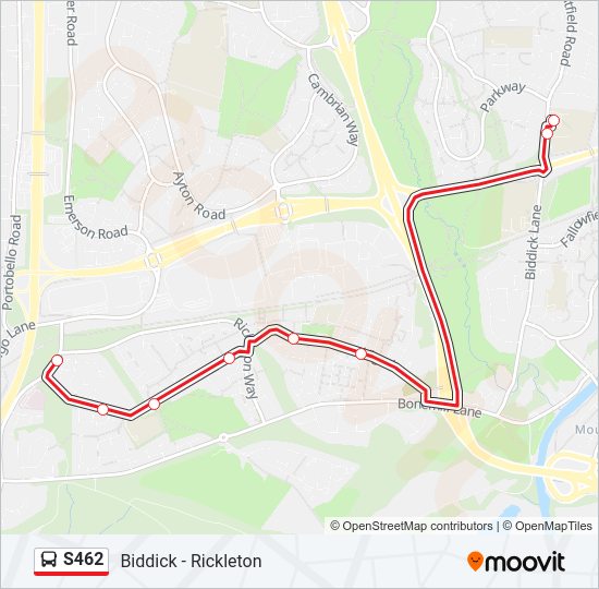 S462 Bus Line Map