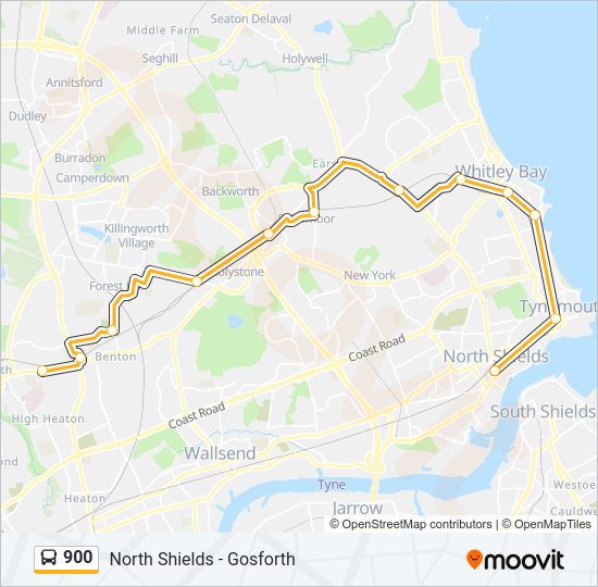 900 Bus Line Map