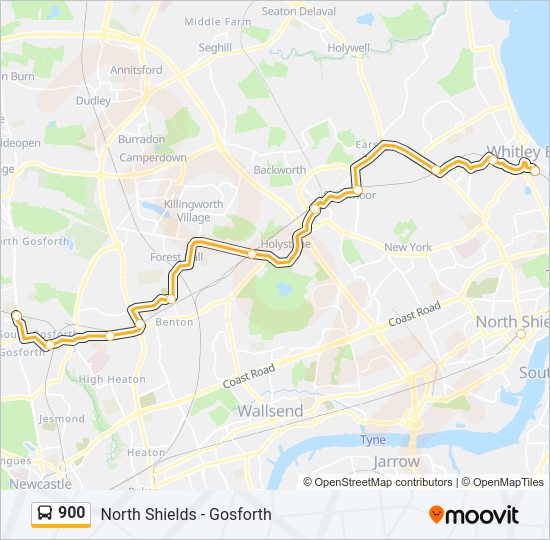 900 Bus Line Map