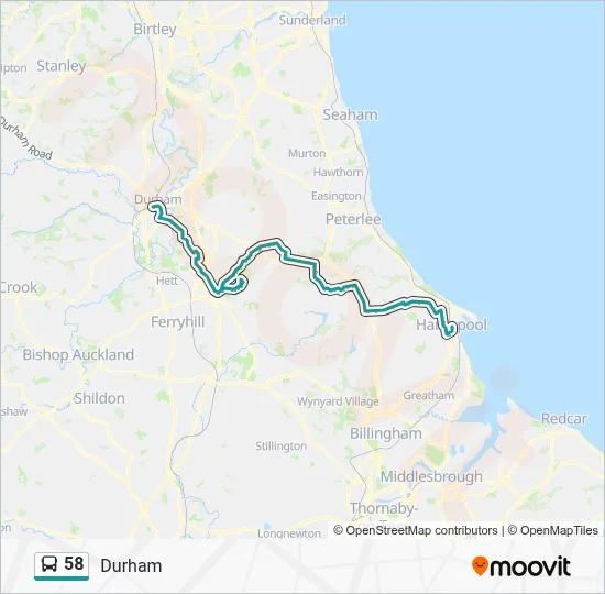 58 Route: Schedules, Stops & Maps - Durham (Updated)
