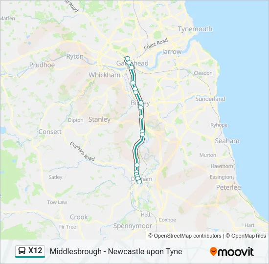 X12 Bus Line Map