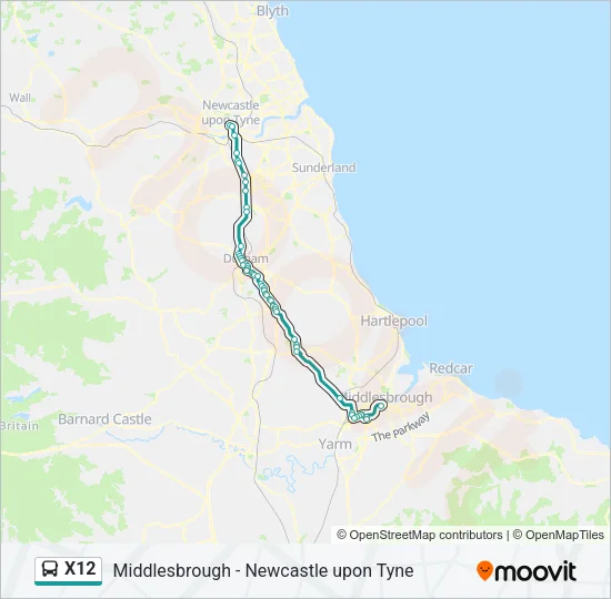 X12 Bus Line Map