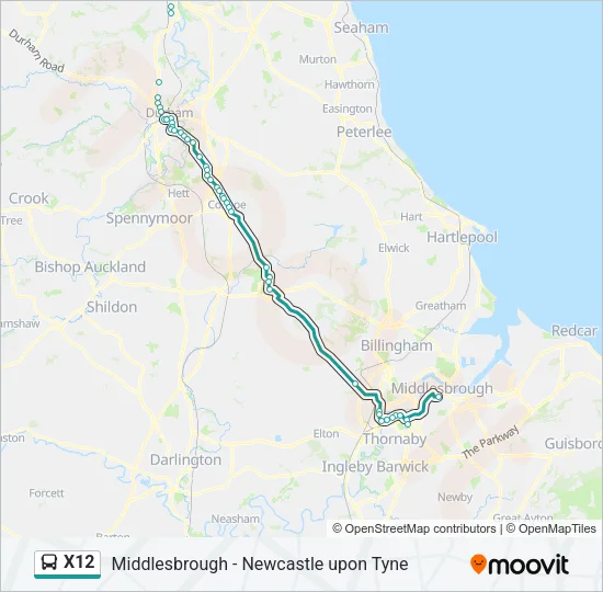 X12 Bus Line Map