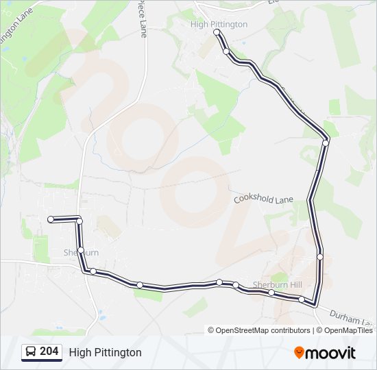 204 Bus Line Map