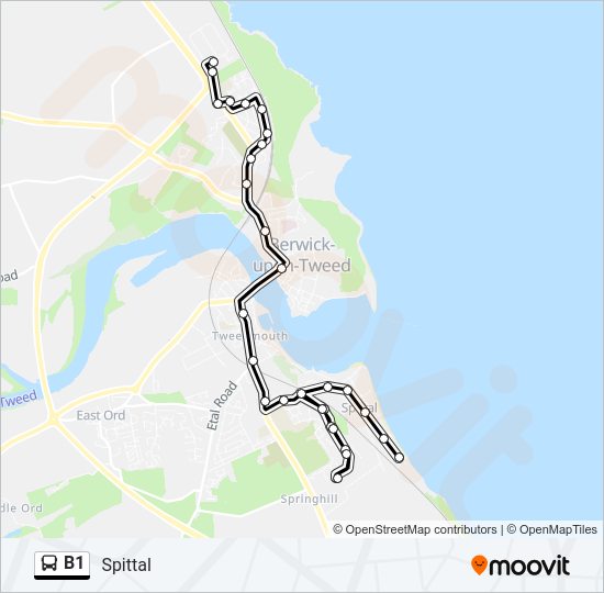 B1 Route: Schedules, Stops & Maps - Spittal (Updated)