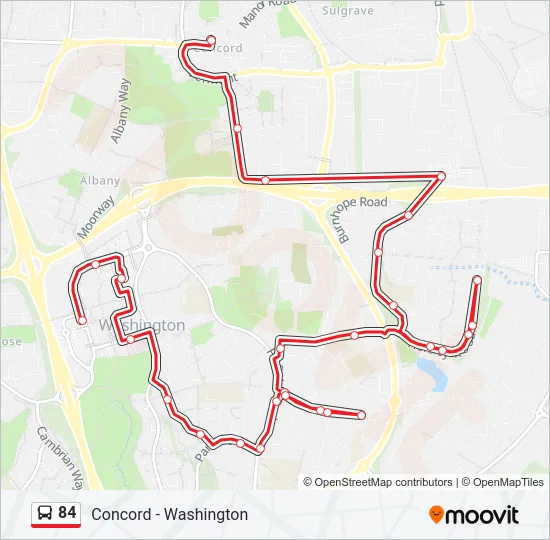 84 Route: Schedules, Stops & Maps - Washington (Updated)