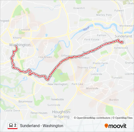 2 Bus Line Map