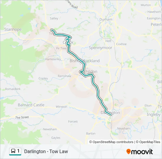 1 Bus Line Map