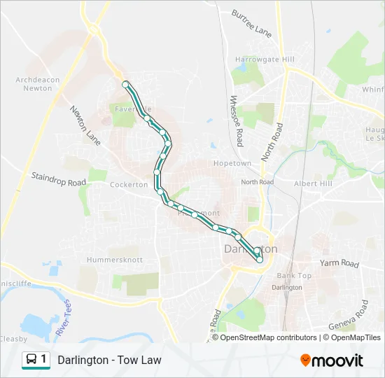 1 Bus Line Map