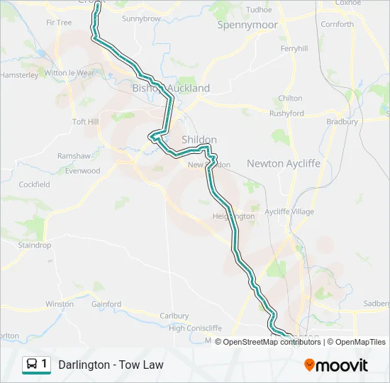 1 Bus Line Map