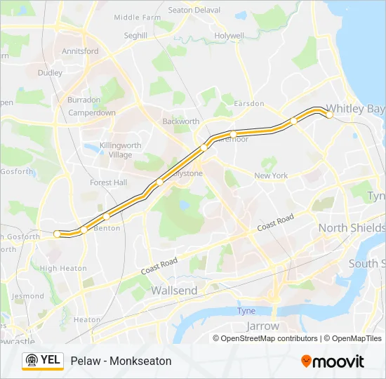 YEL Underground Line Map