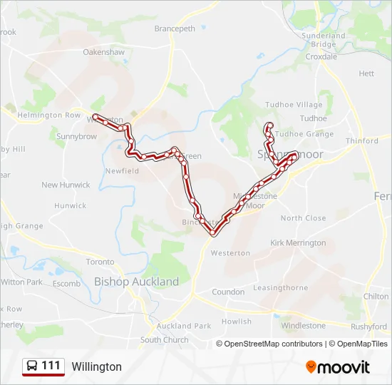 111 Route: Schedules, Stops & Maps - Willington (Updated)