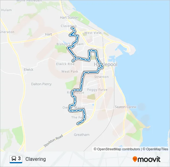 3 Bus Line Map
