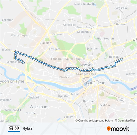 39 bus Line Map