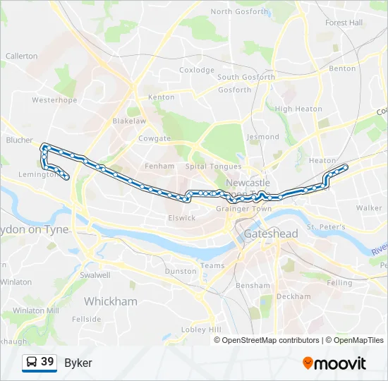 39 Bus Line Map