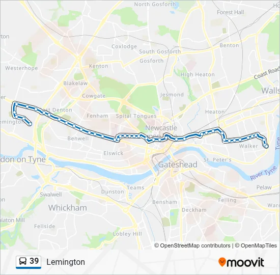 39 Route: Schedules, Stops & Maps - Lemington (Updated)